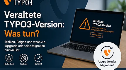 Veraltete TYPO3-Version auf einem Laptop