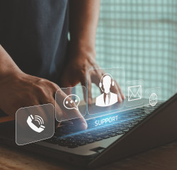 Conversion-Optimierung durch digitale Kundenkommunikation – Symbolbild Support & Interaktion